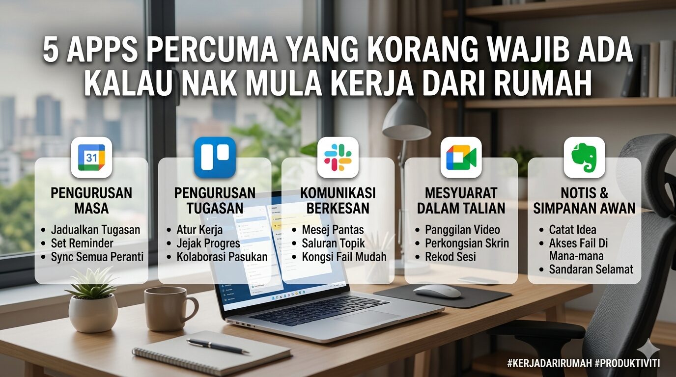 5 Apps Percuma Yang Korang Wajib Ada Kalau Nak Mula Kerja Dari Rumah