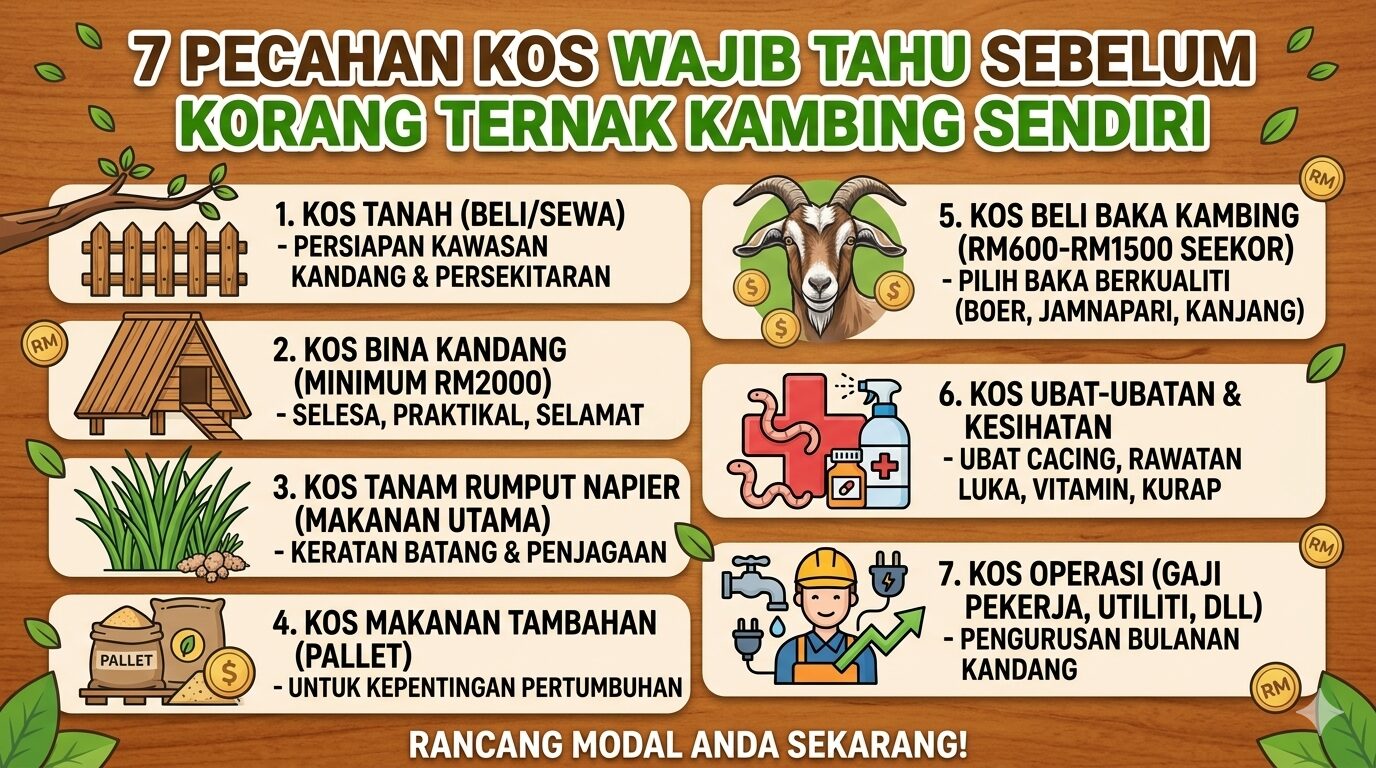 7 Pecahan Kos Wajib Tahu Sebelum Korang Ternak Kambing Sendiri