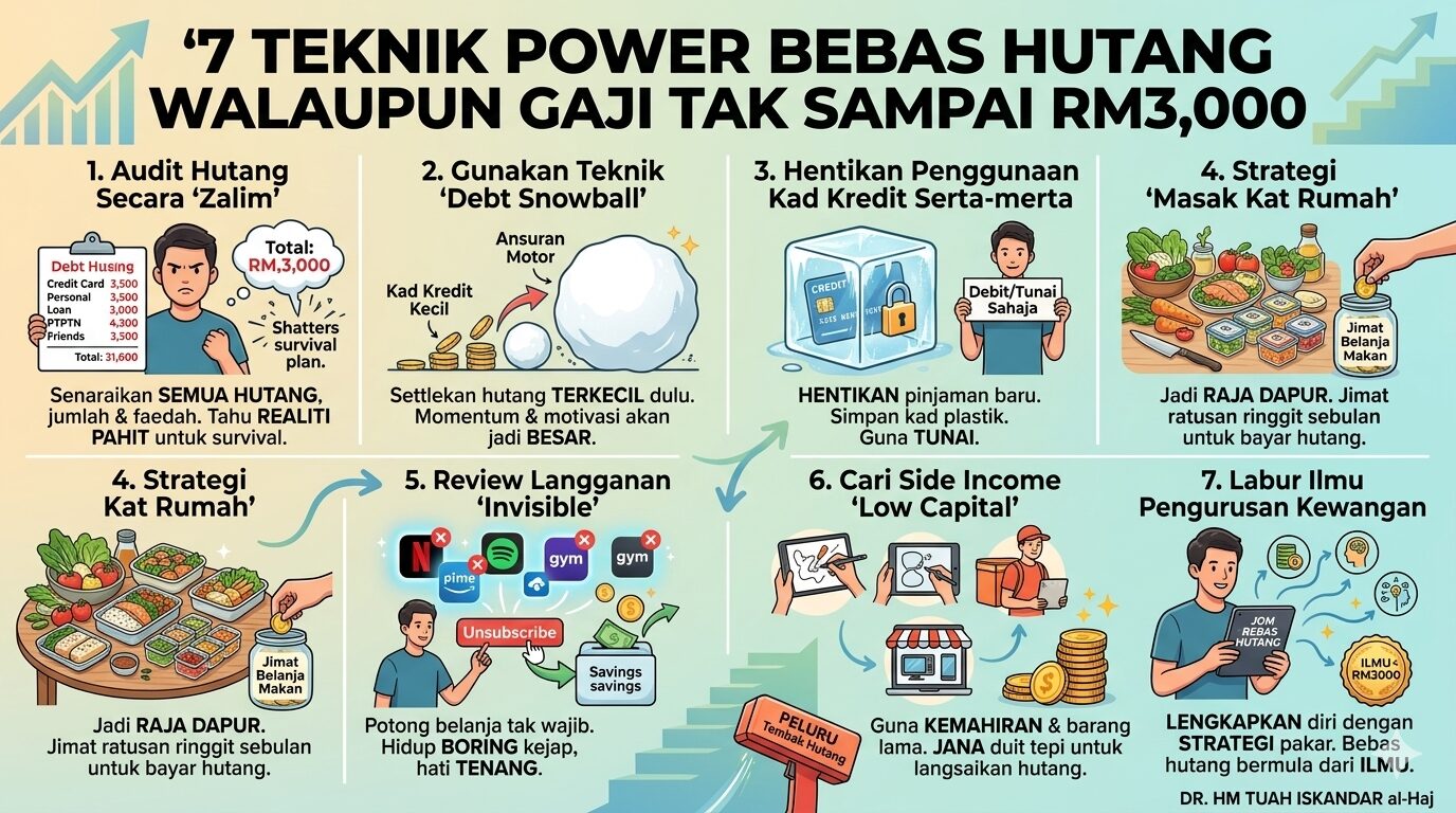 7 Teknik Power Bebas Hutang Walaupun Gaji Tak Sampai RM3,000