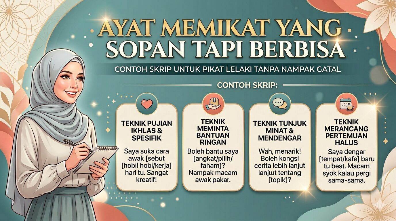 Ayat Pikat Lelaki Yang Sopan Tapi Berbisa. Contoh Skrip Untuk Pikat Lelaki Tanpa Nampak Gatal