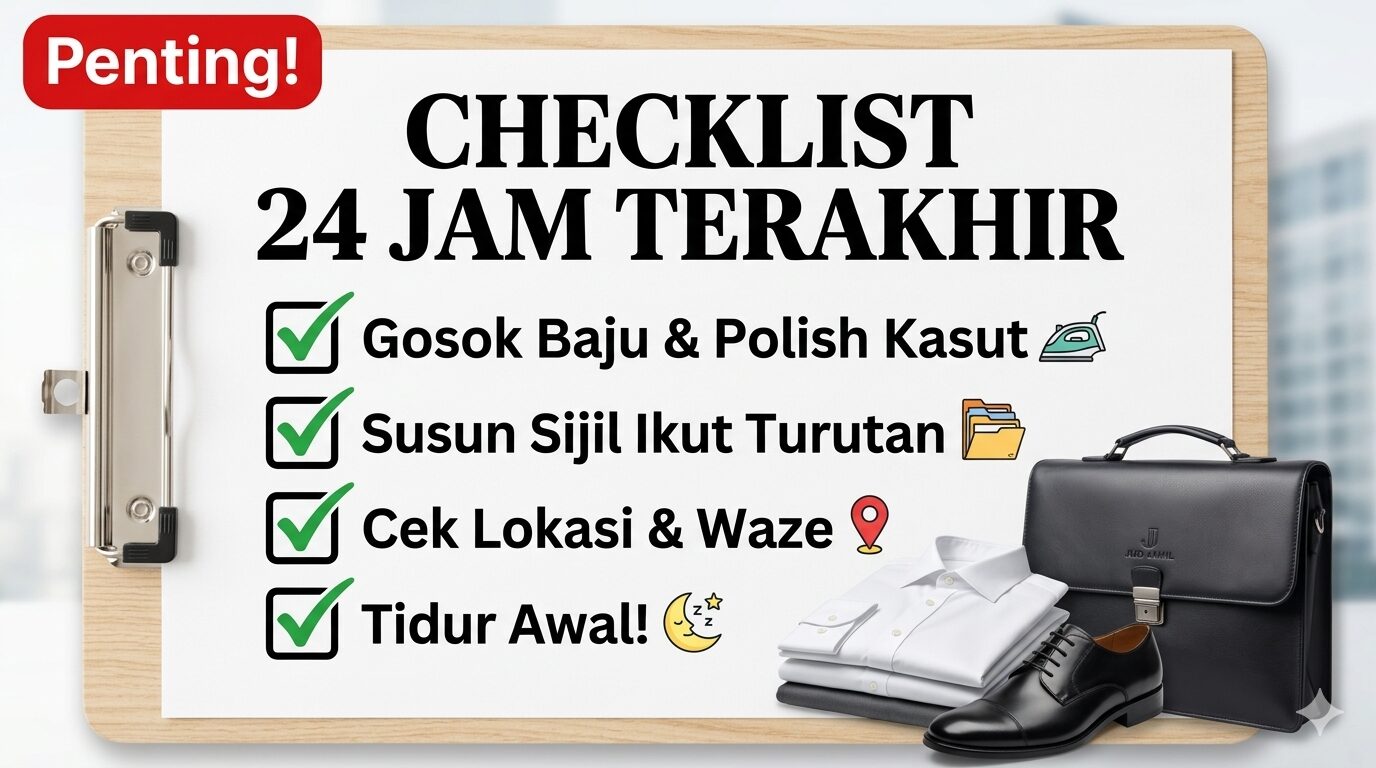 Checklist 24 Jam Sebelum Temuduga Kerajaan: Apa Nak Buat & Apa Nak Bawa?
