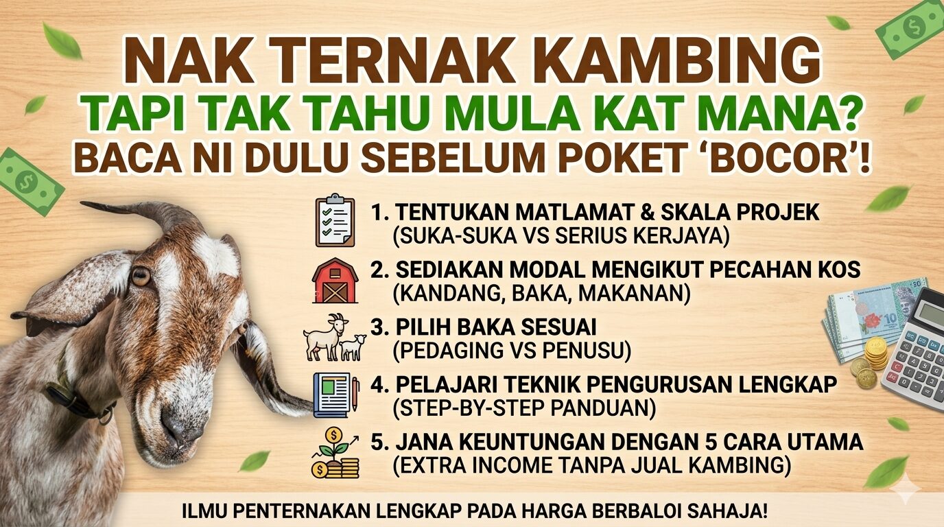 Nak Ternak Kambing Tapi Tak Tahu Mula Kat Mana? Baca Ni Dulu Sebelum Poket ‘Bocor’!