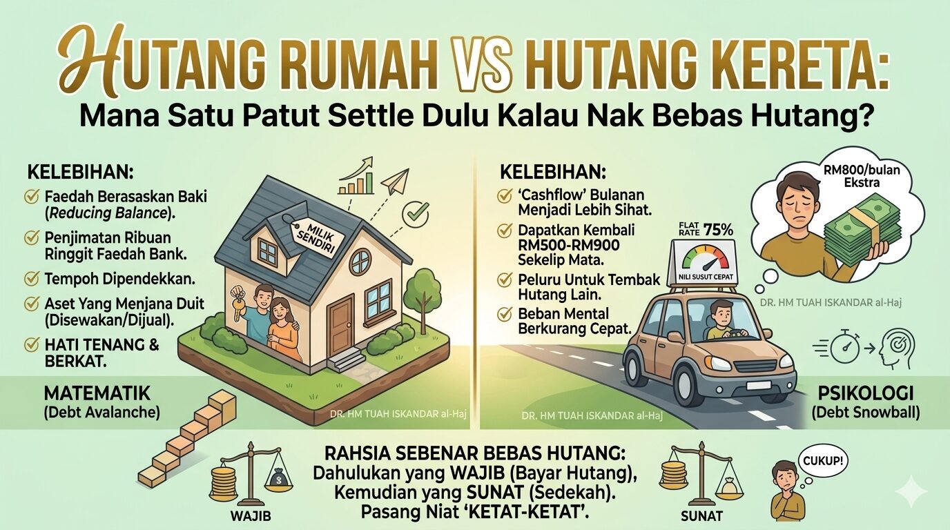 Hutang Rumah vs Hutang Kereta: Mana Satu Patut Settle Dulu Kalau Nak Bebas Hutang?