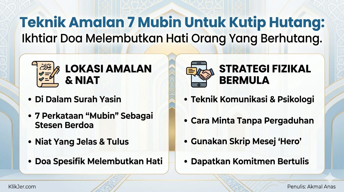 Teknik Amalan 7 Mubin Untuk Kutip Hutang: Ikhtiar Doa Melembutkan Hati Orang Yang Berhutang